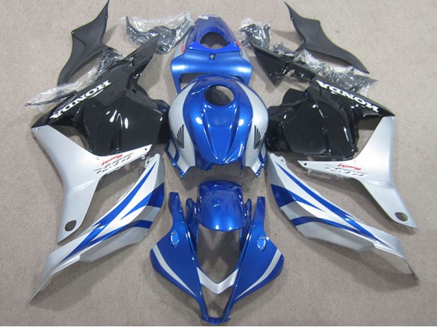 Honda CBR600RR Motorrad Verkleidung 2009-2012 - Silber Blau Glanzendes Schwarz