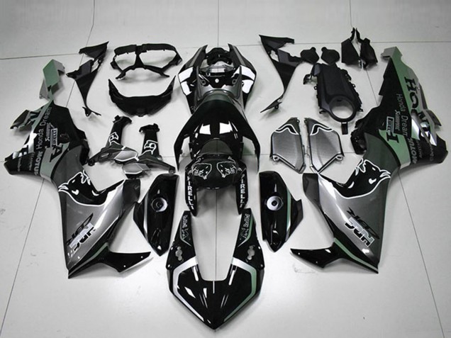 Honda CBR1000RR Motorrad Verkleidung 2017-2023 - Silber Glanzendes Schwarz HRC