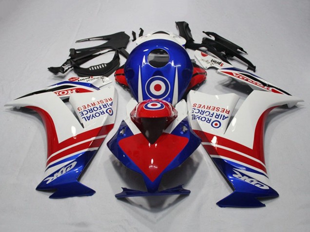 Honda CBR1000RR Motorrad Verkleidung 2012-2016 - Weiss Rot Blau Royal Air Force Reserves