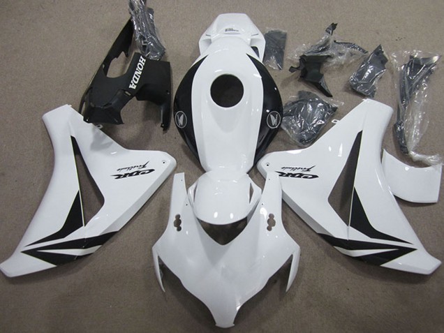 Honda CBR1000RR Motorrad Verkleidung 2008-2011 - Weiss Glanzendes Schwarz Fireblade