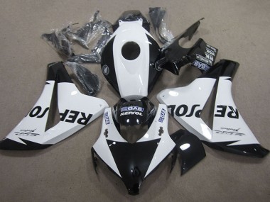 Honda CBR1000RR Motorrad Verkleidung 2008-2011 - Weiss Glanzendes Schwarz Repsol