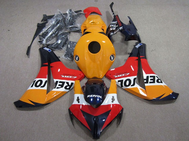 Honda CBR1000RR Motorrad Verkleidungen Kit 2008-2011 - Orange Weiss Rot Glanzendes Schwarz Repsol
