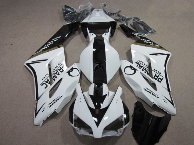 Honda CBR1000RR Motorrad Verkleidung 2004-2005 - Weiss Glanzendes Schwarz Pramac