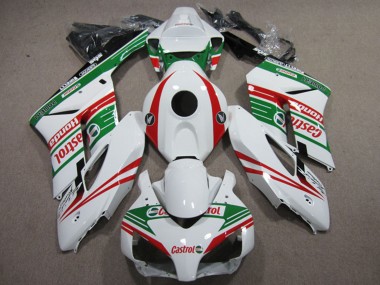 Honda CBR1000RR Motorrad Verkleidung 2004-2005 - Weiss Rot Grun Castrol