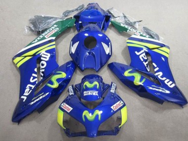 Honda CBR1000RR Motorrad Verkleidung 2004-2005 - Blau Grun Gelb MoviStar Castrol
