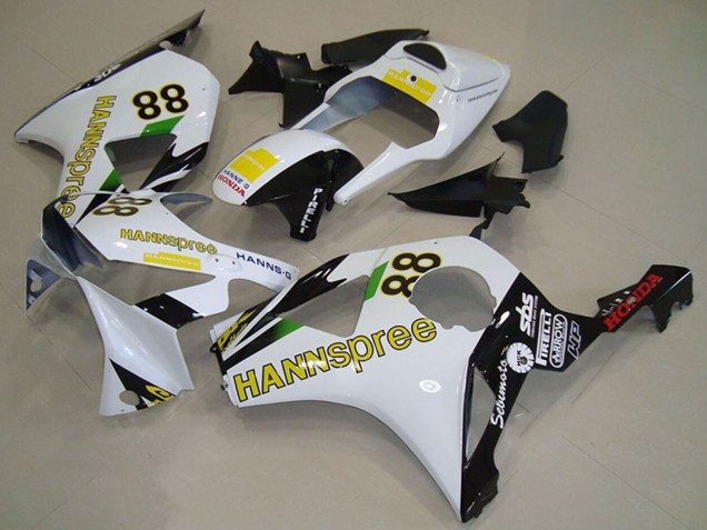 Honda CBR900RR 954 Motorrad Verkleidung 2002-2003 - Weiss Gelb Glanzendes Schwarz Hannspree 88