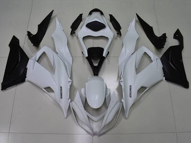 Kawasaki ZX6R Motorrad Verkleidung 2013-2018 - Weiss Schwarz 636
