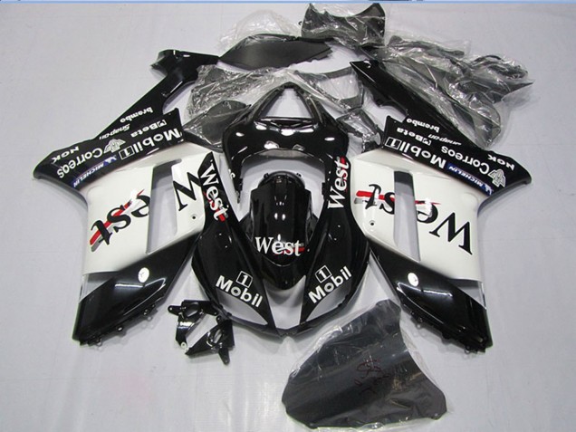 Kawasaki ZX6R Motorrad Verkleidung 2007-2008 - Schwarz West Mobil
