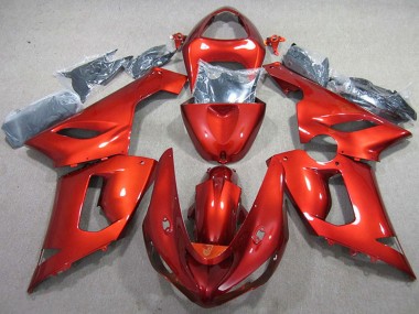 Kawasaki ZX6R Motorrad Verkleidung 2005-2006 - Rot