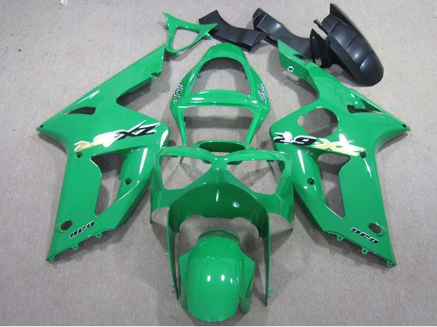 Kawasaki ZX6R Motorrad Verkleidung Kit 2003-2004 - Grun
