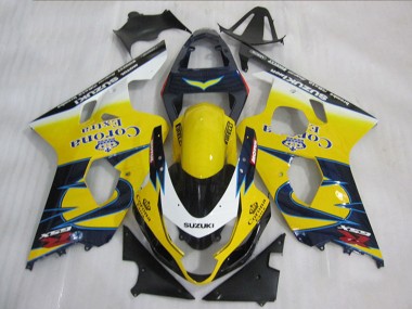 Suzuki GSXR 600 Motorrad Verkleidung 2004-2005 - Gelb Weiss Blau Corona Extra