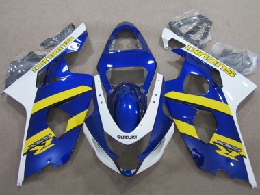 Suzuki GSXR 600 Motorrad Verkleidung 2004-2005 - Blau Weiss Gelb