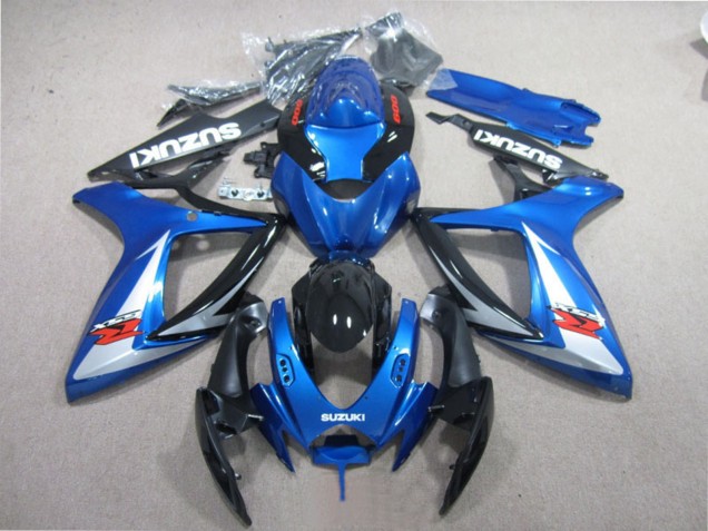 Suzuki GSXR 600 Motorrad Verkleidung 2006-2007 - Blau Weiss Glanzendes Schwarz Rot