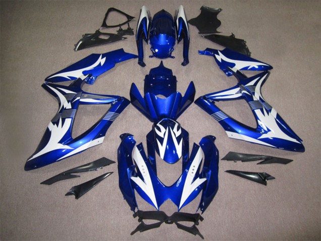 Suzuki GSXR 600 Motorrad Verkleidung 2008-2010 - Weiss Blau