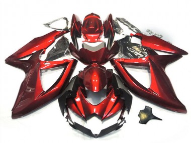 Suzuki GSXR 750 Motorrad Verkleidung 2008-2010 - Glanzendes Rot