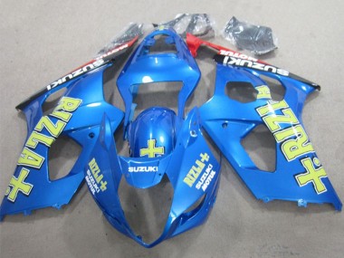Suzuki GSXR 1000 Motorrad Verkleidung 2003-2004 - Blau Gelb Schwarz Rizla