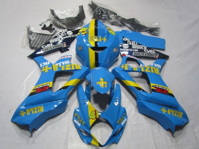 Suzuki GSXR 1000 Motorrad Verkleidung 2007-2008 - Blau Gelb Schwarz Rizla 41