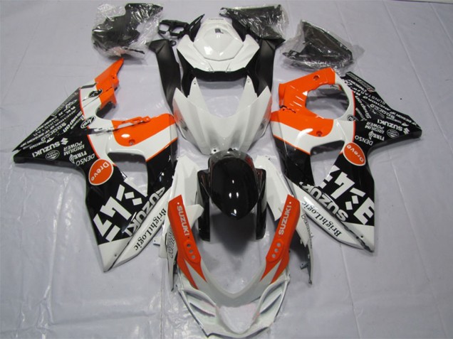 Suzuki GSXR 1000 Motorrad Verkleidung 2009-2016 - Weiss Orange Schwarz Bright Logic