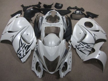Suzuki GSXR 1300 Hayabusa Motorrad Verkleidung 2008-2020 - Weiss Schwarz