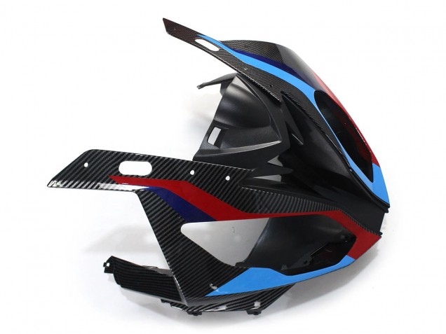 BMW S1000RR Motorrad Verkleidung 2015-2016 - Blau Rot Carbonfaser