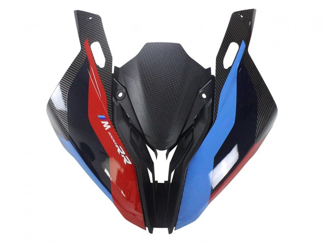 BMW S1000RR Motorrad Verkleidung 2023-2024 - Blau Rot Carbonfaser