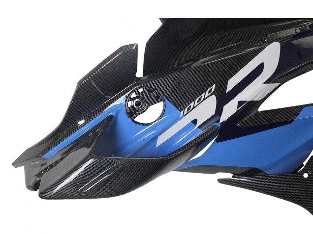 BMW S1000RR Motorrad Verkleidung 2023-2024 - Blau Rot Carbonfaser