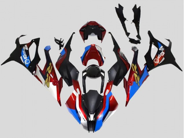 BMW S1000RR Motorrad Verkleidung 2019-2022 - Schwarz Blau Rot Gold