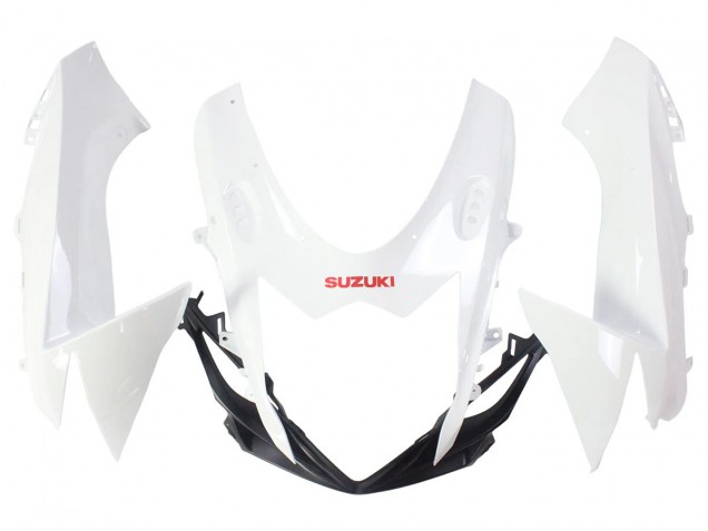 Suzuki GSXR 600/750 Motorrad Verkleidung 2011-2024 - Weiss Glanzendes Schwarz Rot Aufkleber