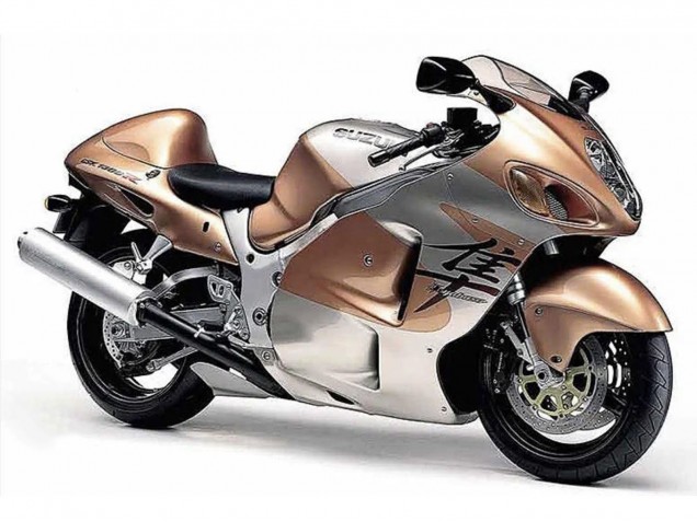 Suzuki GSXR 1300 Hayabusa Motorrad Verkleidung 1996-2007 - HellBraun Silber