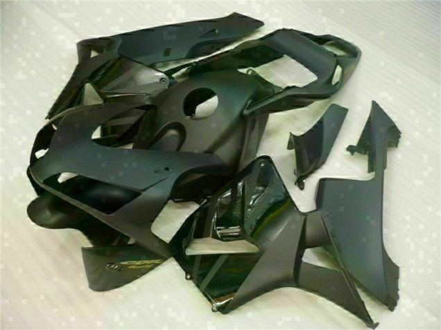 Matt Schwarz 03-04 Honda CBR600RR Motorrad Verkleidung Matt Schwarz 03-04 Honda CBR600RR Motorrad Verkleidung