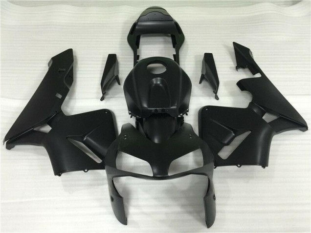 Matt Schwarz 03-04 Honda CBR600RR Motorrad Verkleidungen Matt Schwarz 03-04 Honda CBR600RR Motorrad Verkleidungen