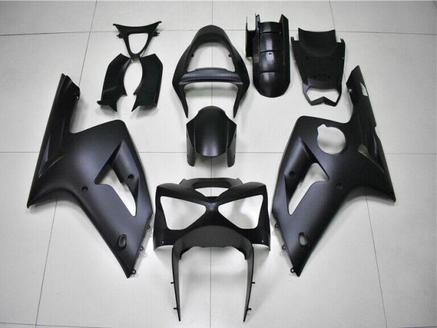 Matt Schwarz 03-04 Kawasaki ZX6R Motorrad Verkleidung Matt Schwarz 03-04 Kawasaki ZX6R Motorrad Verkleidung
