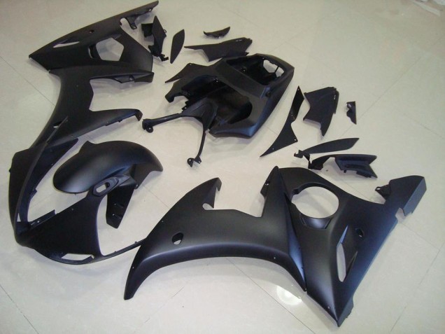 Matt Schwarz 03-05 Yamaha YZF R6 Motorrad Verkleidung Matt Schwarz 03-05 Yamaha YZF R6 Motorrad Verkleidung