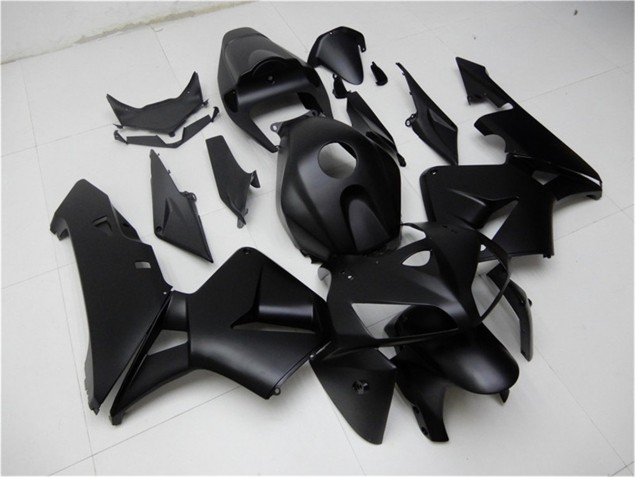 Matt Schwarz 05-06 Honda CBR600RR Motorrad Verkleidung & Plastik Matt Schwarz 05-06 Honda CBR600RR Motorrad Verkleidung & Plastik