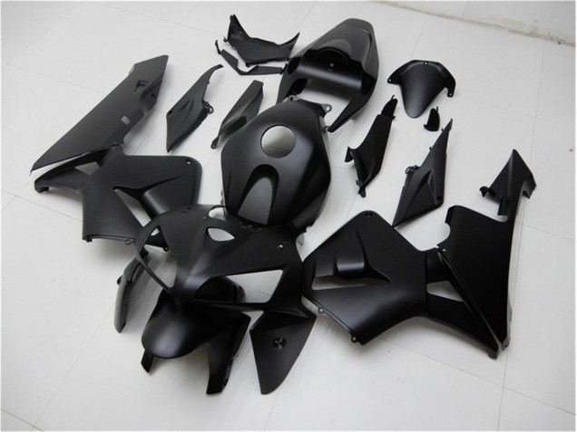 Matt Schwarz 05-06 Honda CBR600RR Motorrad Verkleidung & Plastik Matt Schwarz 05-06 Honda CBR600RR Motorrad Verkleidung & Plastik