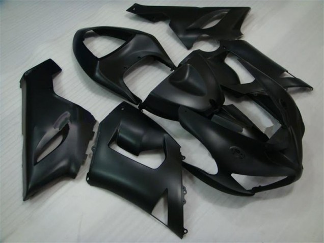 Matt Schwarz 05-06 Kawasaki ZX6R Motorrad Verkleidung Matt Schwarz 05-06 Kawasaki ZX6R Motorrad Verkleidung