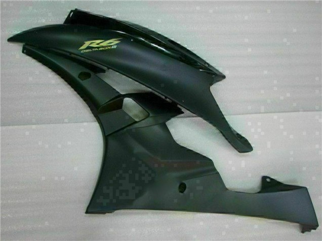 Matt Schwarz 06-07 Yamaha YZF R6 Motorrad Verkleidung Matt Schwarz 06-07 Yamaha YZF R6 Motorrad Verkleidung