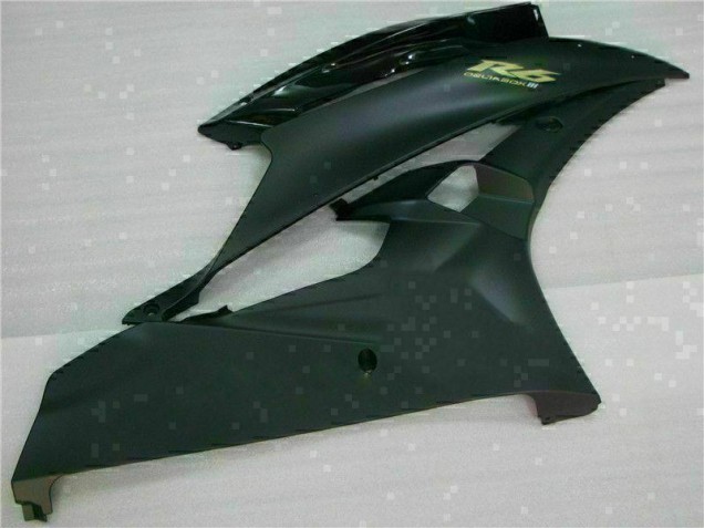 Matt Schwarz 06-07 Yamaha YZF R6 Motorrad Verkleidung Matt Schwarz 06-07 Yamaha YZF R6 Motorrad Verkleidung
