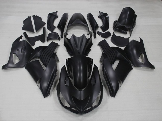 Matt Schwarz 06-11 Kawasaki ZX14R ZZR1400 Motorrad Verkleidungen Matt Schwarz 06-11 Kawasaki ZX14R ZZR1400 Motorrad Verkleidungen