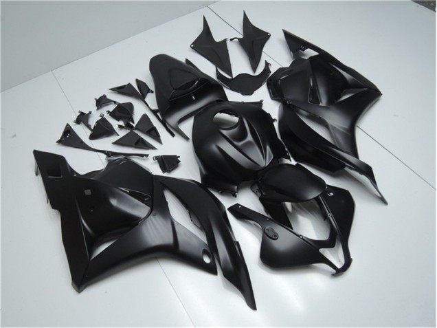 Matt Schwarz 09-12 Honda CBR600RR Motorrad Verkleidung Matt Schwarz 09-12 Honda CBR600RR Motorrad Verkleidung