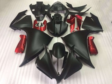 Matt Schwarz Glänzend Rot 12-14 Yamaha YZF R1 Motorrad Verkleidung
