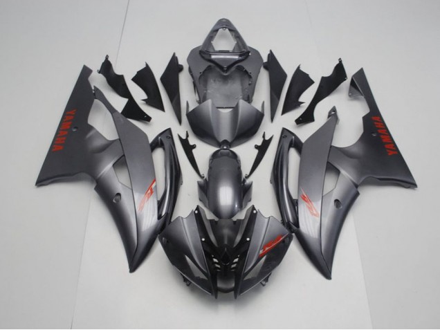 Matt Schwarz Grau 08-16 Yamaha YZF R6 Motorrad Verkleidung Matt Schwarz Grau 08-16 Yamaha YZF R6 Motorrad Verkleidung