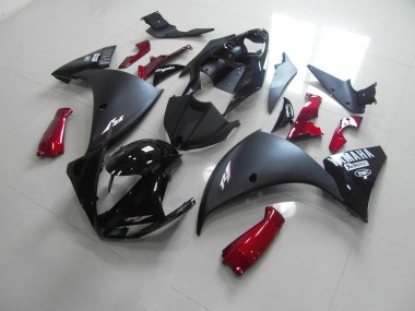 Matt Schwarz Rot 09-11 Yamaha YZF R1 Motorrad Verkleidung