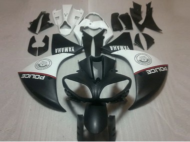 Matt Schwarz Weiß 09-11 Yamaha YZF R1 Motorrad Verkleidung