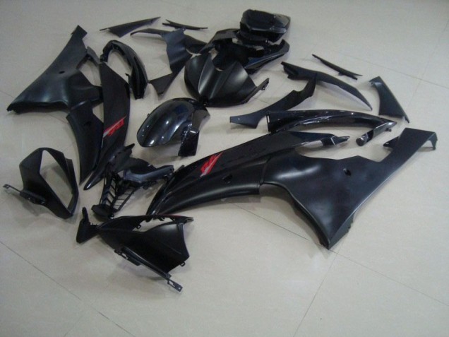 Matt Schwarz glänzendes Schwarz 08-16 Yamaha YZF R6 Motorrad Verkleidung Matt Schwarz glänzendes Schwarz 08-16 Yamaha YZF R6 Motorrad Verkleidung