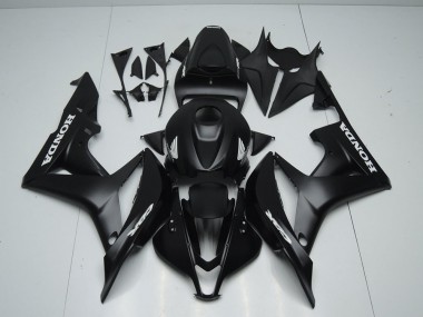 Matt Schwarz mit weißem Aufkleber 07-08 Honda CBR600RR Motorrad Verkleidung