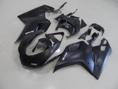 Matt Schwarz mit weißer 848 07-14 Ducati 848 1098 1198 Motorrad Verkleidung