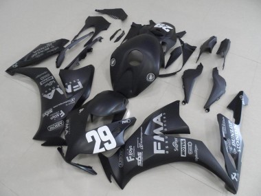 Matt Schwarze graue Aufkleber 29 12-16 Honda CBR1000RR Motorrad Verkleidung