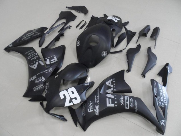 Matt Schwarze graue Aufkleber 29 12-16 Honda CBR1000RR Motorrad Verkleidung Matt Schwarze graue Aufkleber 29 12-16 Honda CBR1000RR Motorrad Verkleidung