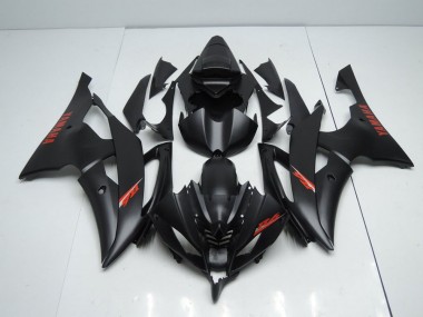 Matt Schwarze und rote Aufkleber 08-16 Yamaha YZF R6 Motorrad Verkleidung